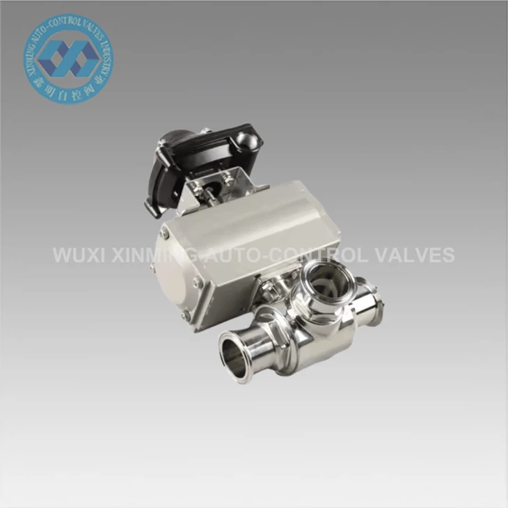 L-t Stainless Steel Pneumatic Three-way Ball Valve